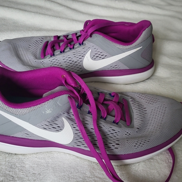 Nike Womens Flex 2016 RN Running Shoes Gray 830751-004 Low Top Mesh Lace Up Sz 9 - Picture 2 of 9